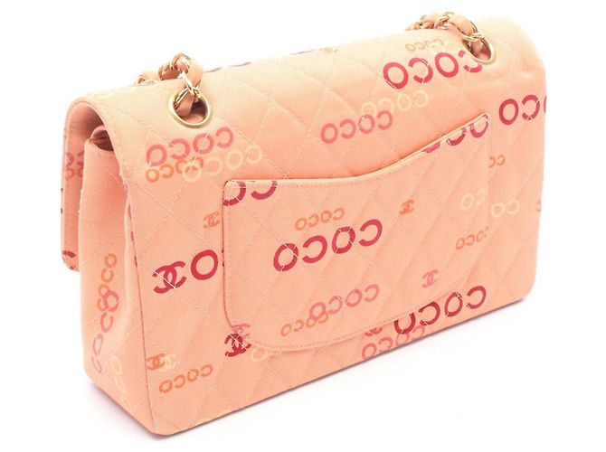 Borsa a tracolla Chanel COCO Print Matelassé Rosa Multicolore - vista 2