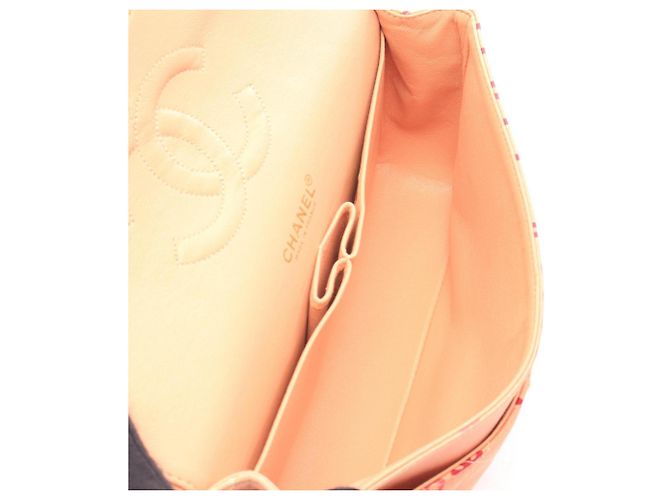 Borsa a tracolla Chanel COCO Print Matelassé Rosa Multicolore - vista 3