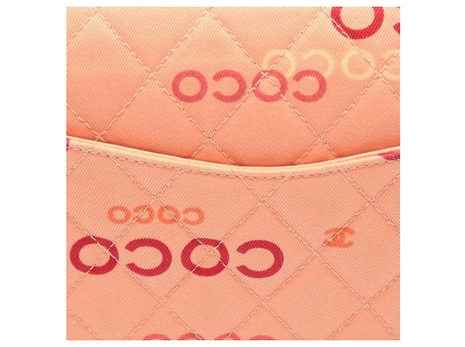 Borsa a tracolla Chanel COCO Print Matelassé Rosa Multicolore - vista 7