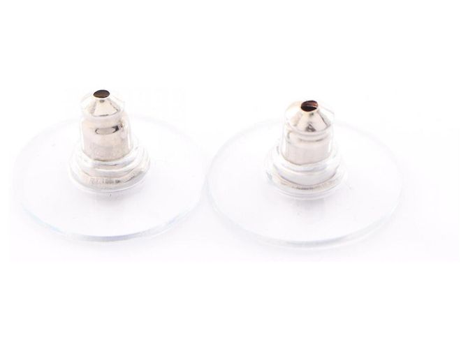 Orecchini Chanel I22S Coco Mark Stud Earrings Bianco D'oro - vista 8