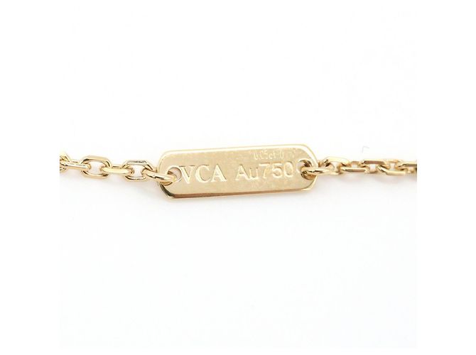 Collana Van Cleef & Arpels Vintage Alhambra D'oro Giallo - vista 3