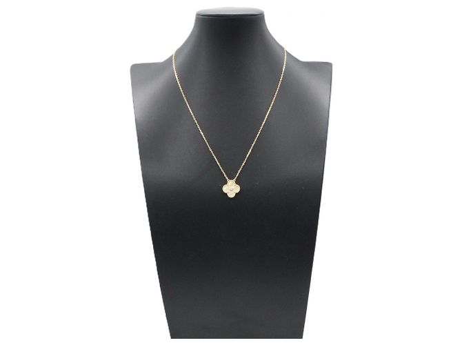 Collana Van Cleef & Arpels Vintage Alhambra D'oro Giallo - vista 6