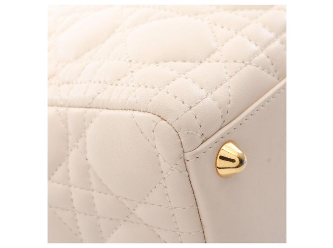 Borsa 2-Way Lady Dior Large Cannage Christian Dior Crudo - vista 12