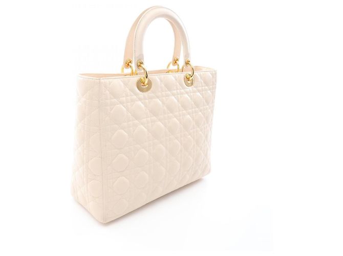 Borsa 2-Way Lady Dior Large Cannage Christian Dior Crudo - vista 2