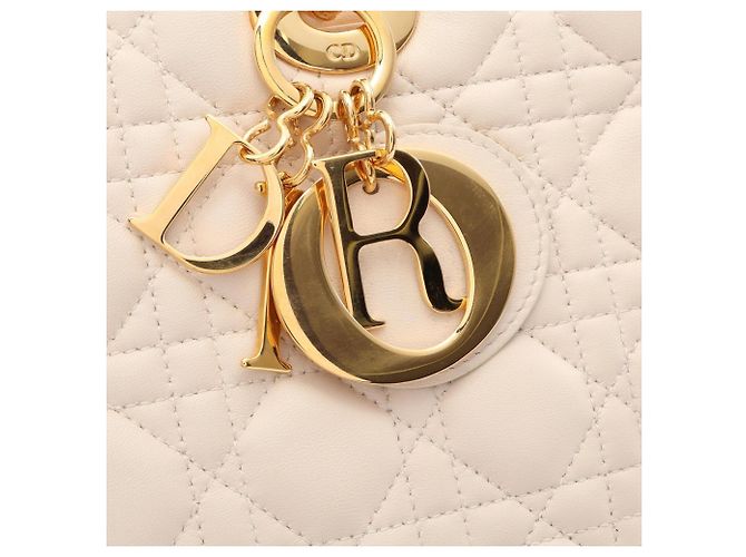 Borsa 2-Way Lady Dior Large Cannage Christian Dior Crudo - vista 6