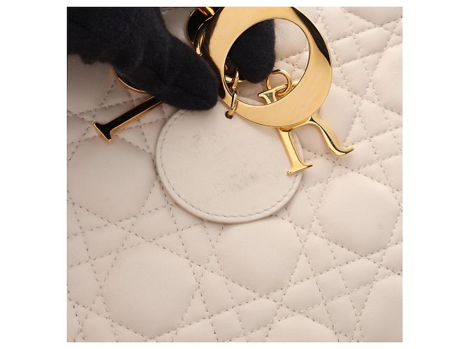 Borsa 2-Way Lady Dior Large Cannage Christian Dior Crudo - vista 7