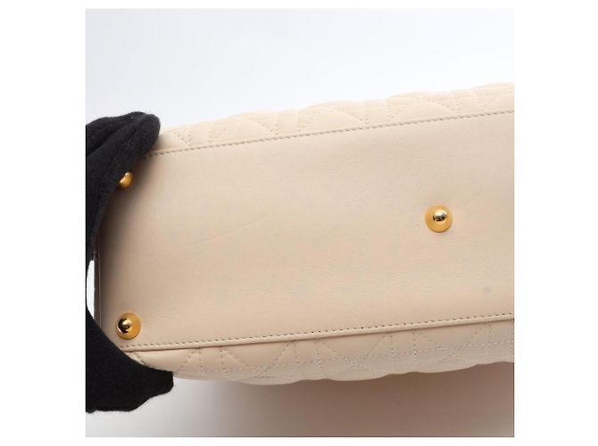 Borsa 2-Way Lady Dior Large Cannage Christian Dior Crudo - vista 8