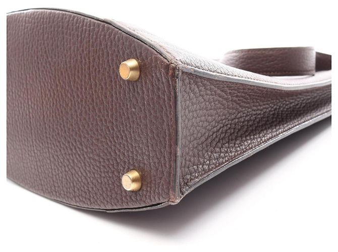 Hermès Borsa a tracolla Hermes Kelly Cacao Marrone - vista 9