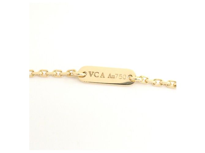 Collana Van Cleef & Arpels Vintage Alhambra Malachite e Diamanti D'oro Verde - vista 3