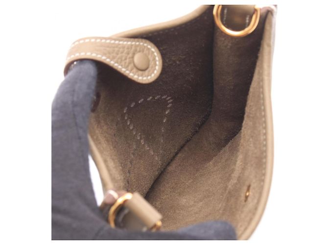 Hermès Borsa a tracolla Hermes Evelyne TPM Taupe - vista 3