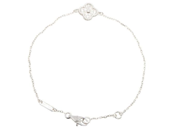 Bracciale Sweet Alhambra Diamanti Van Cleef & Arpels Argento Bianco - vista 2