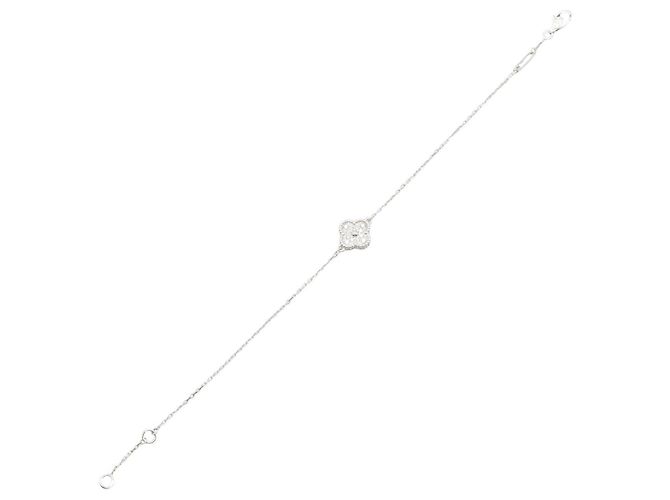 Bracciale Sweet Alhambra Diamanti Van Cleef & Arpels Argento Bianco - vista 3