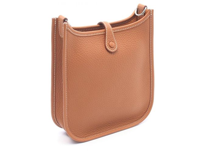 Hermès Borsa a tracolla Hermes Evelyne TPM Gold Marrone - vista 2