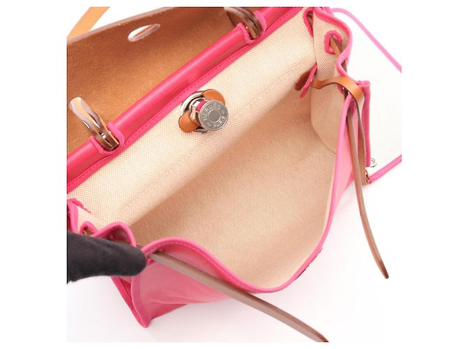 Hermès Hermes Herbag Zip PM Bolso de mano 2-Way Castaño Rosa - vista 3