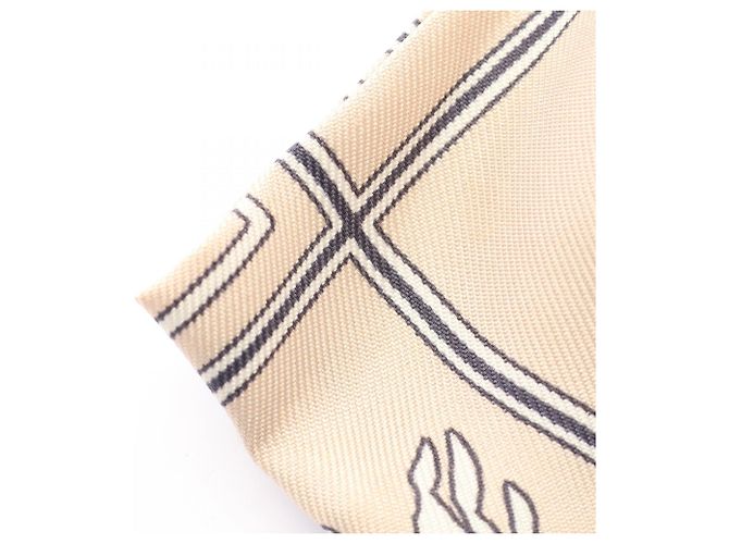 Hermès Hermes EX-LIBRIS Haaraccessoire Schleifen-Spange Schwarz Beige - Ansicht 4