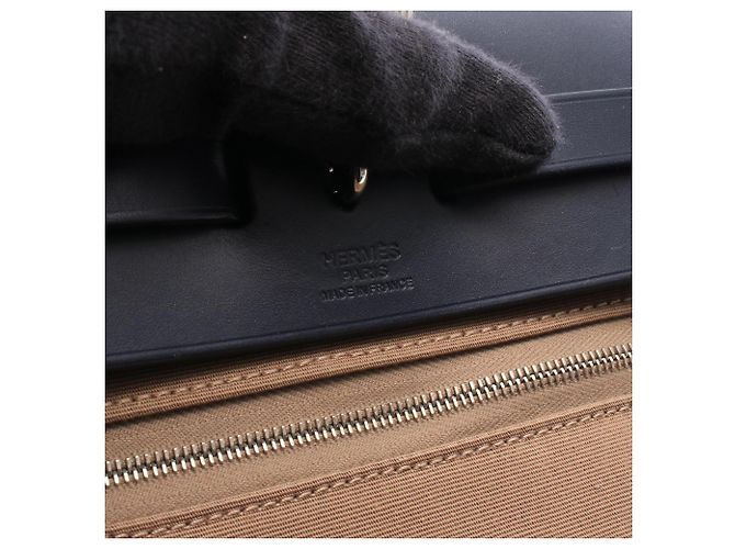 Hermès Bolso Hermes Herbag Zip PM Castaño Azul marino - vista 4