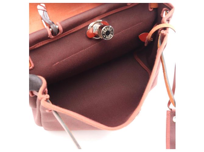 Hermès Borsa Hermes Herbag Zip PM in Bordeaux Bordò - vista 3