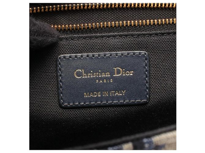 Borsa a tracolla Christian Dior Dior 30 Montaigne Beige Blu navy - vista 4