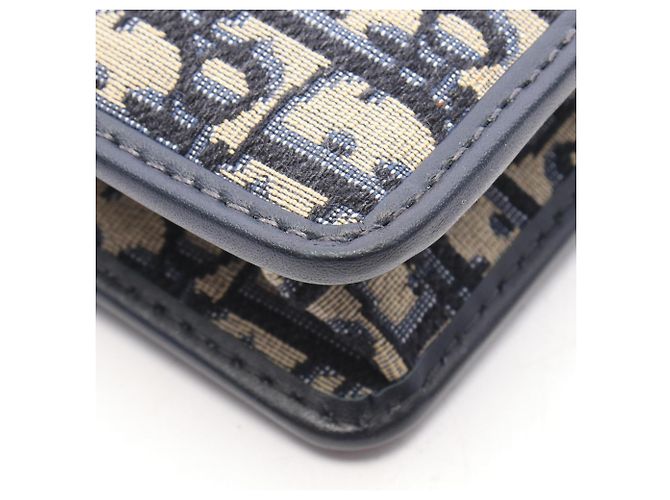 Borsa a tracolla Christian Dior Dior 30 Montaigne Beige Blu navy - vista 6