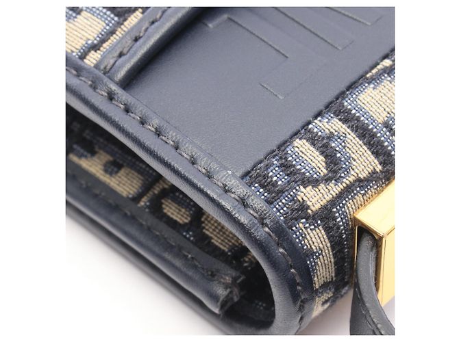 Borsa a tracolla Christian Dior Dior 30 Montaigne Beige Blu navy - vista 7