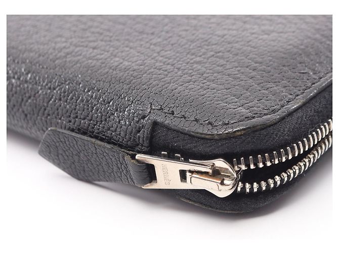 Hermès Portafoglio lungo classico rotondo Hermes Azap Nero - vista 7