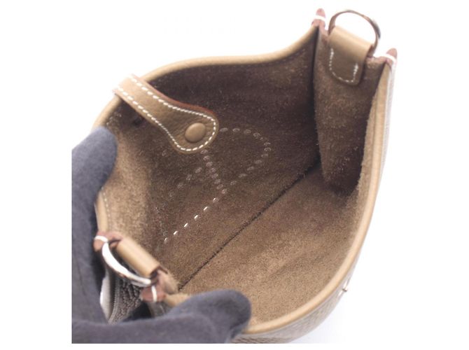 Hermès Borsa a tracolla Hermes Evelyne TPM Taupe - vista 3