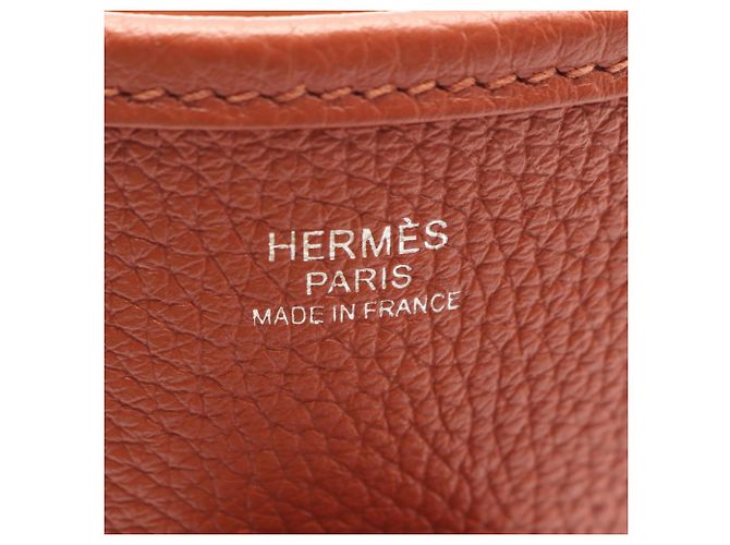 Hermès Borsa a tracolla Hermes Evelyne 3 Trois PM Brick Marrone - vista 4