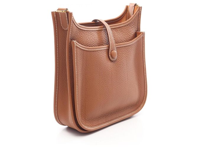 Hermès Borsa a tracolla Hermes Evelyne 23 Gold Marrone - vista 2