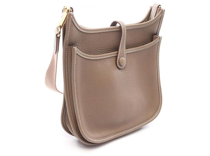 Hermès Borsa a tracolla Hermes Evelyne 3 23 Taupe - vista 2