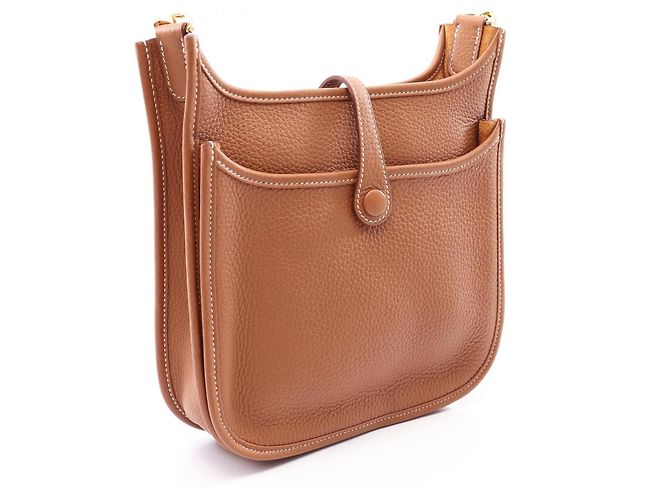 Hermès Sac à épaule Hermes Evelyne 23 Gold Marron - vue 2