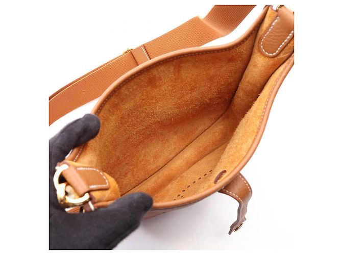 Hermès Sac à épaule Hermes Evelyne 23 Gold Marron - vue 3