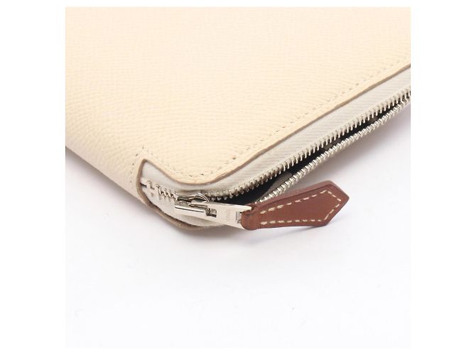 Hermès Portafoglio lungo in seta Hermes Azap Crudo - vista 6