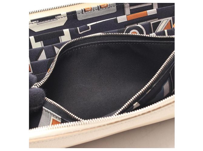 Hermès Portafoglio lungo in seta Hermes Azap Crudo - vista 8