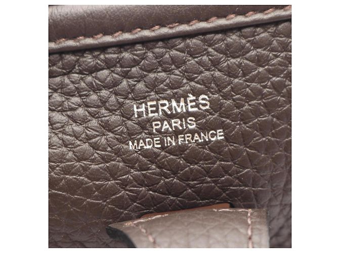 Hermès Borsa a tracolla Hermes Evelyne 3 23 Ebene Marrone - vista 4