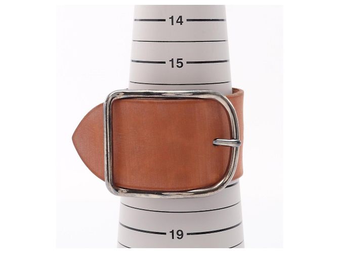 Hermès Brazalete Rígido Hermes Api GM de Piel Castaño - vista 5