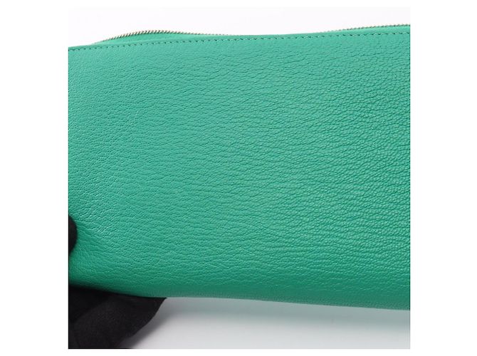 Hermès Hermes Azap Long Mint Round Geldbörse Grün - Ansicht 10
