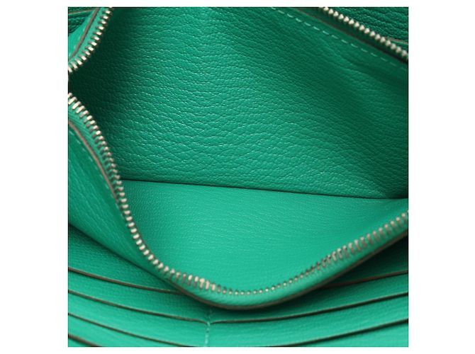 Hermès Hermes Azap Long Mint Round Geldbörse Grün - Ansicht 6