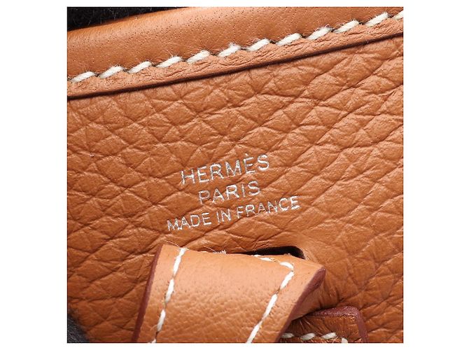 Hermès Borsa a tracolla Hermes Evelyne TPM Amazon Gold Marrone - vista 4