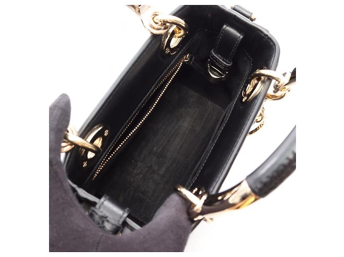 Christian Dior Lady 95.22 Mini Borsa a mano 2-Way Nero - vista 3