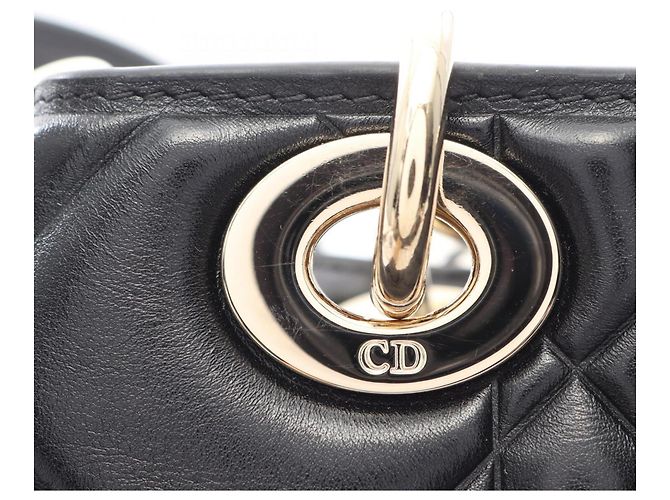 Christian Dior Lady 95.22 Mini Borsa a mano 2-Way Nero - vista 6