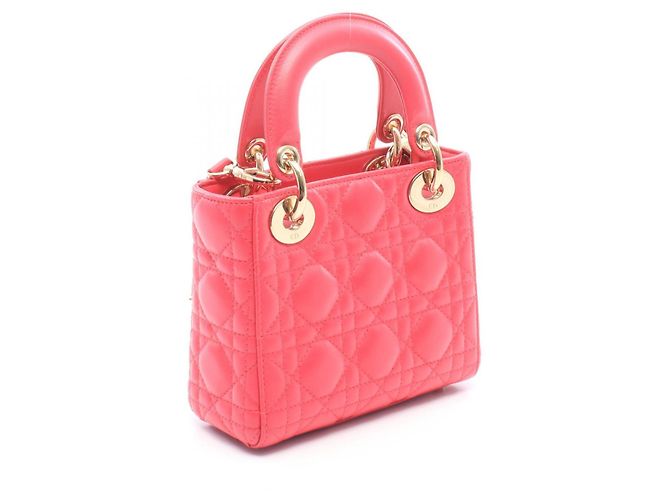 Borsa 2-Way Lady Dior Mini Cannage Christian Dior Rosa - vista 2
