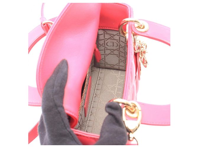 Borsa 2-Way Lady Dior Mini Cannage Christian Dior Rosa - vista 3