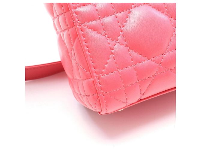 Borsa 2-Way Lady Dior Mini Cannage Christian Dior Rosa - vista 5