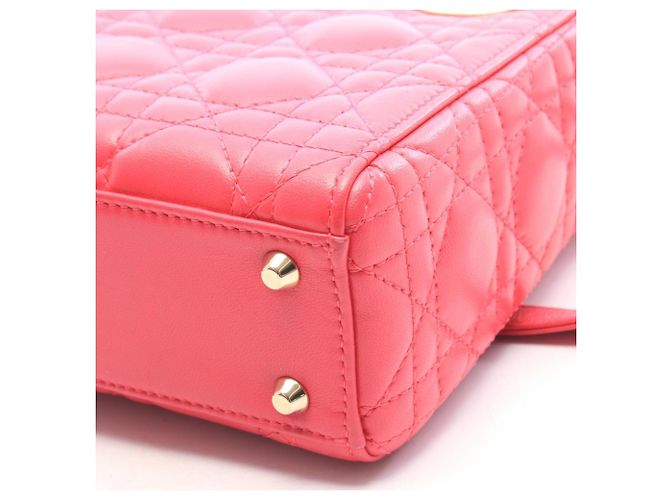 Borsa 2-Way Lady Dior Mini Cannage Christian Dior Rosa - vista 6