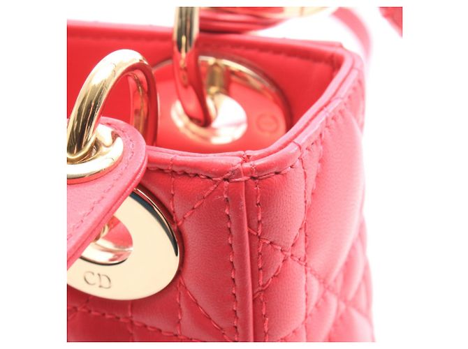 Borsa 2-Way Lady Dior Mini Cannage Christian Dior Rosa - vista 8