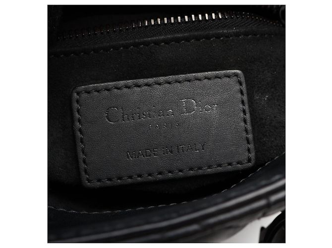 Borsa Christian Dior Lady Dior Mini Cannage Nero - vista 4