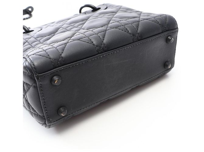 Borsa Christian Dior Lady Dior Mini Cannage Nero - vista 6