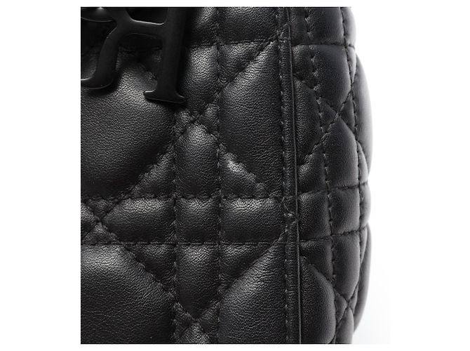Borsa Christian Dior Lady Dior Mini Cannage Nero - vista 7