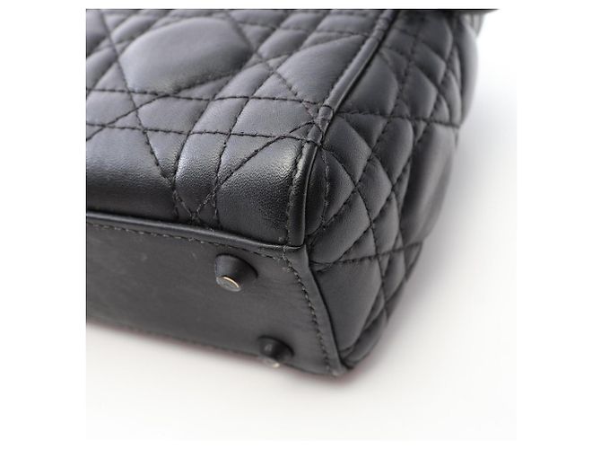 Borsa Christian Dior Lady Dior Mini Cannage Nero - vista 9