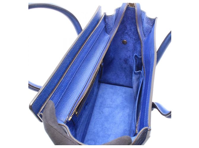 Céline Bolso Tote Celine Luggage Micro Shopper Azul - vista 3